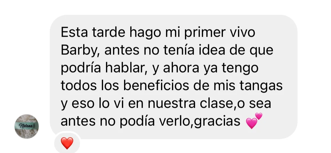 Testimonio sobre el primer vivo y las ventas de tangas